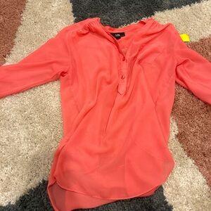 I.N San Francisco coral button up top